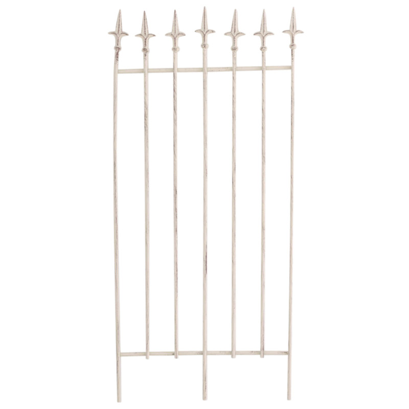 Set de 2 rejas para jardín Elisa Crema antiguo