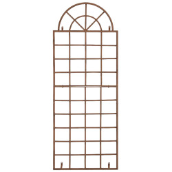 Set de 2 vallas metálicas viva para plantas trepadoras Marrón antiguo