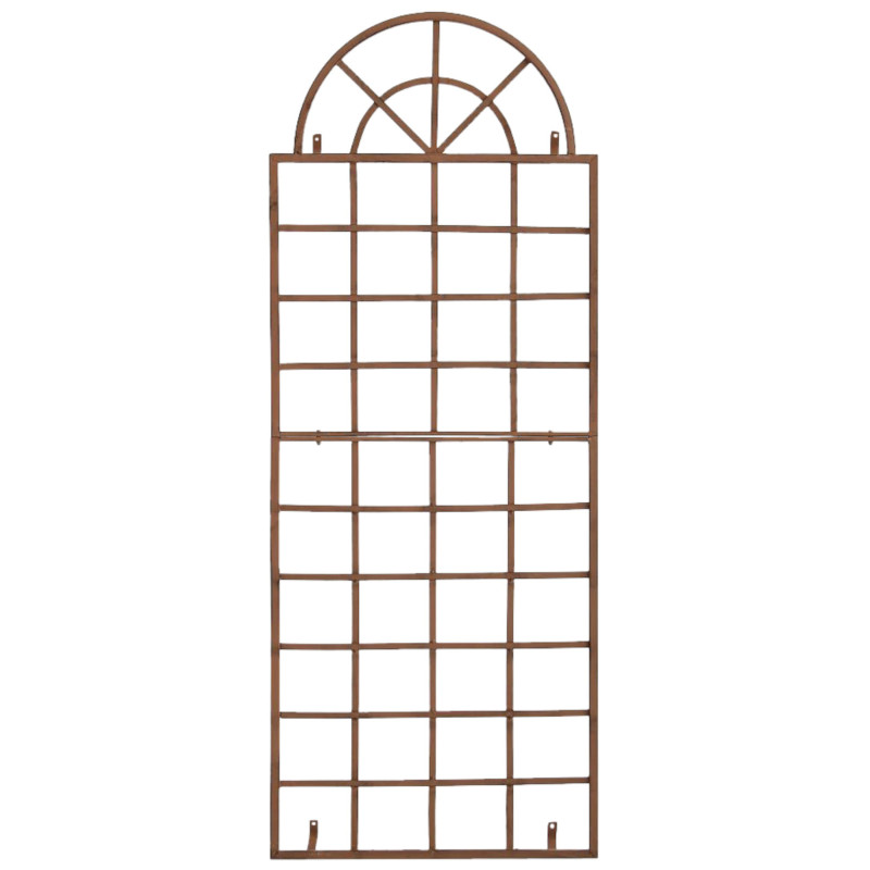 Set de 2 vallas metálicas viva para plantas trepadoras Marrón antiguo