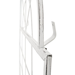 Set de 2 vallas metálicas viva para plantas trepadoras Blanco antiguo