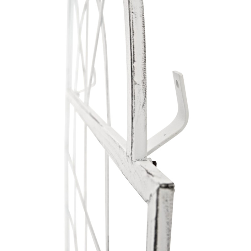 Set de 2 vallas metálicas viva para plantas trepadoras Blanco antiguo