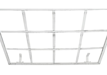 Set de 2 vallas metálicas viva para plantas trepadoras Blanco antiguo