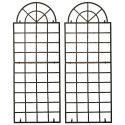 Set de 2 vallas metálicas viva para plantas trepadoras Bronce