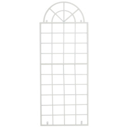 Set de 2 vallas metálicas viva para plantas trepadoras Blanco