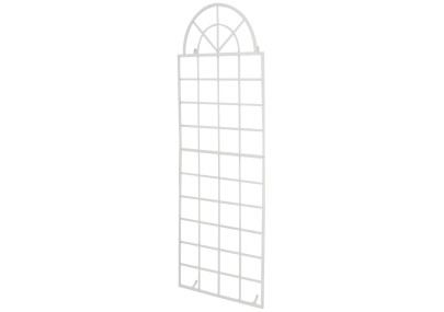 Set de 2 vallas metálicas viva para plantas trepadoras Blanco