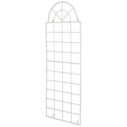 Set de 2 vallas metálicas viva para plantas trepadoras Blanco
