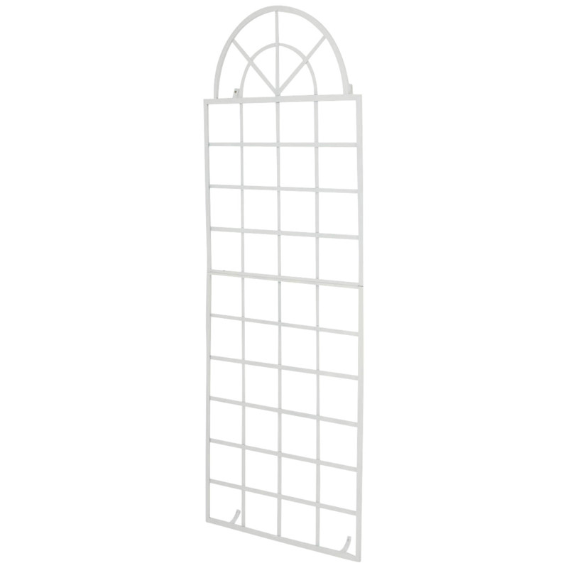 Set de 2 vallas metálicas viva para plantas trepadoras Blanco