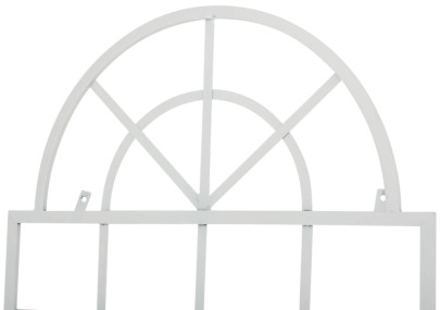 Set de 2 vallas metálicas viva para plantas trepadoras Blanco