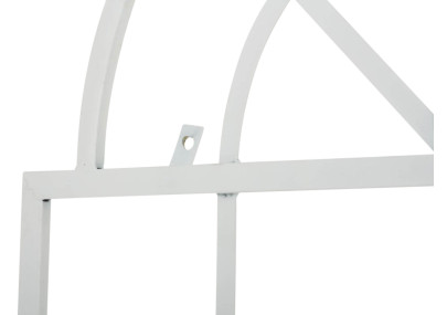 Set de 2 vallas metálicas viva para plantas trepadoras Blanco