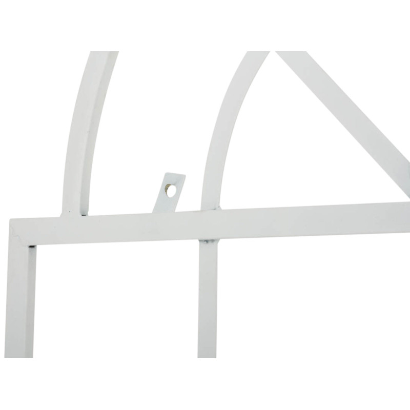 Set de 2 vallas metálicas viva para plantas trepadoras Blanco