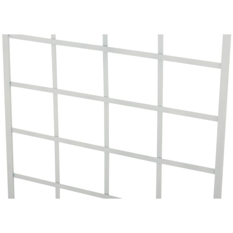 Set de 2 vallas metálicas viva para plantas trepadoras Blanco