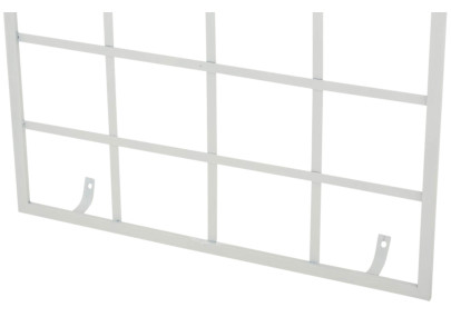 Set de 2 vallas metálicas viva para plantas trepadoras Blanco