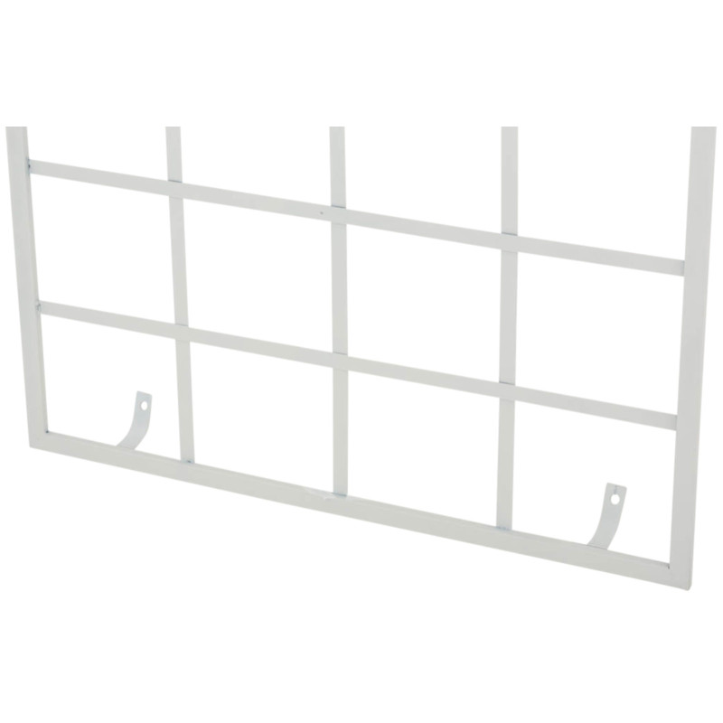 Set de 2 vallas metálicas viva para plantas trepadoras Blanco