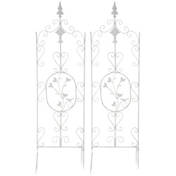 Set de 2 soportes para enredaderas Burgus Blanco antiguo