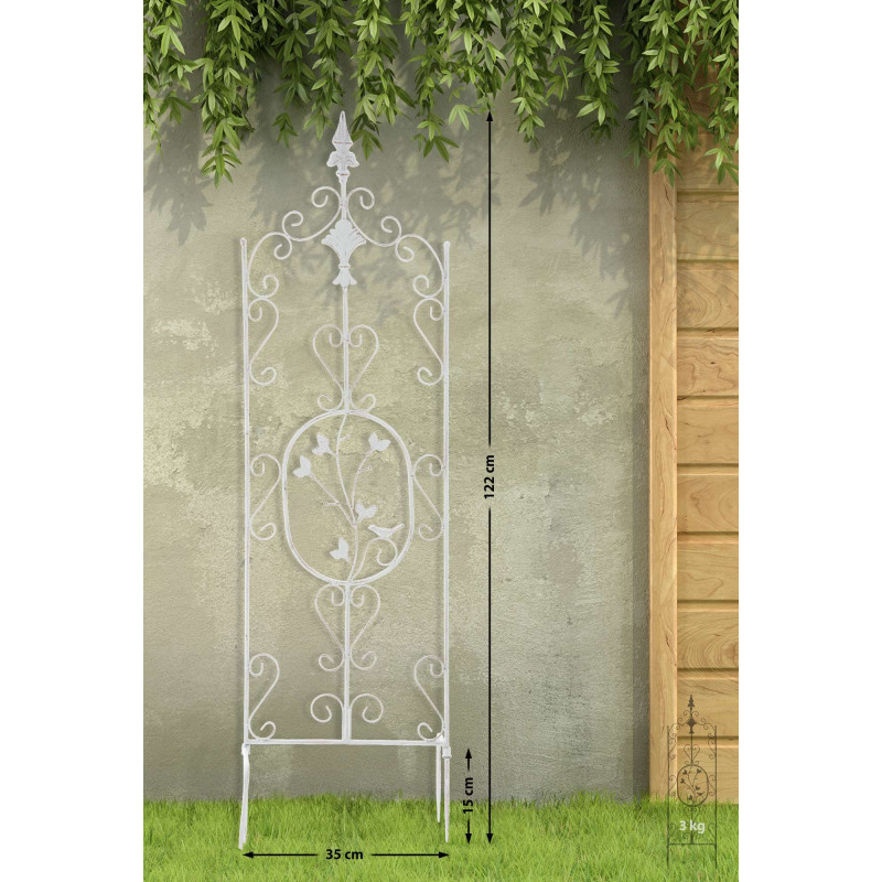 Set de 2 soportes para enredaderas Burgus Blanco antiguo