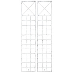 Set de 2 Rejas Trigo para plantas trepadoras Blanco antiguo