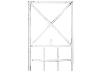 Set de 2 Rejas Trigo para plantas trepadoras Blanco antiguo