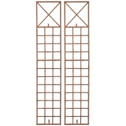 Set de 2 Rejas Trigo para plantas trepadoras Marrón antiguo