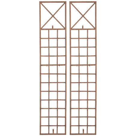 Ensemble de 2 treillis Trigo marron antique