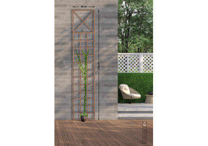 Set de 2 Rejas Trigo para plantas trepadoras Marrón antiguo