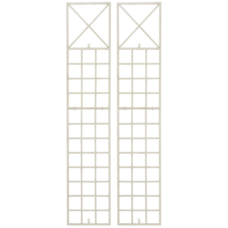 Lot de 2 Trigo treillis antique crème