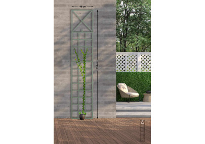 Ensemble de 2 treillis Trigo vert antique