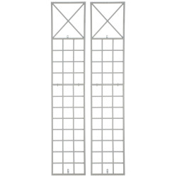 Set de 2 Rejas Trigo para plantas trepadoras Blanco