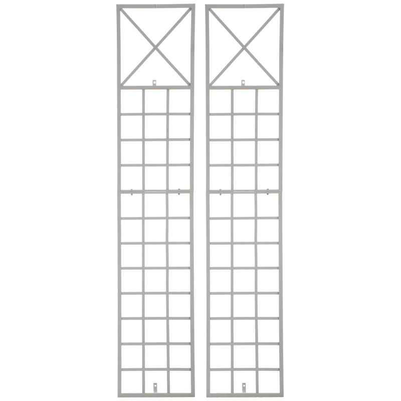 Set de 2 Rejas Trigo para plantas trepadoras Blanco