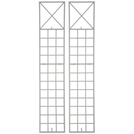Set de 2 Rejas Trigo para plantas trepadoras Blanco