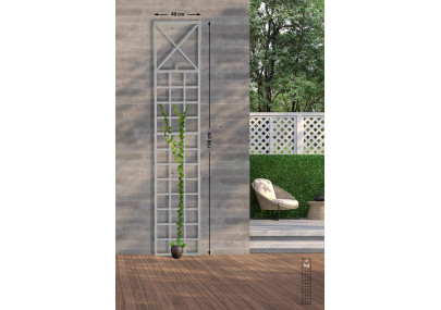 Set de 2 Rejas Trigo para plantas trepadoras Blanco