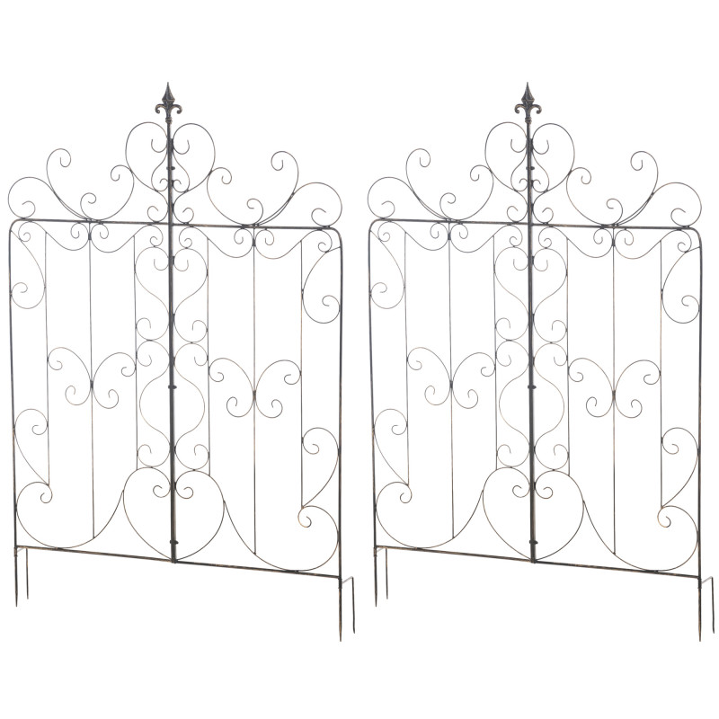 Ensemble de 2 treillis en bronze Mandevilla