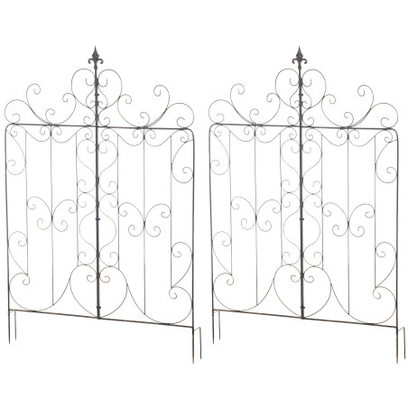 Ensemble de 2 treillis en bronze Mandevilla