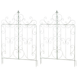 Ensemble de 2 treillis Mandevilla vert antique