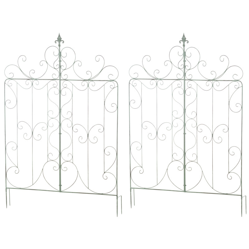 Ensemble de 2 treillis Mandevilla vert antique