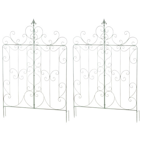 Ensemble de 2 treillis Mandevilla vert antique
