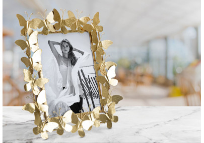 Cadre photo Papillon Glam – 35 × 15 × 38 cm (dimensions intérieures : 20 × 25 cm)