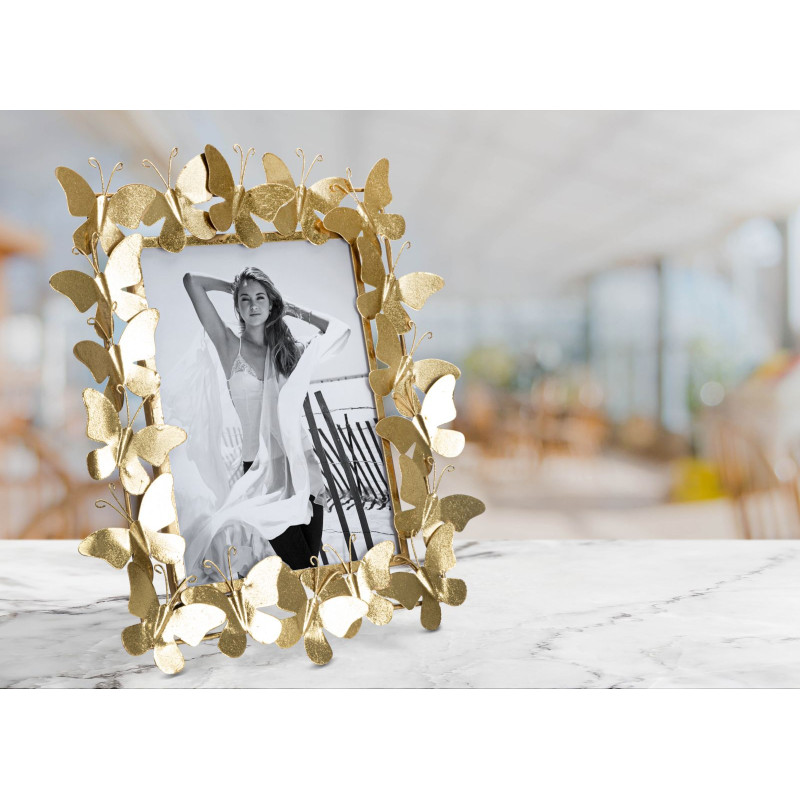 Cadre photo Papillon Glam – 35 × 15 × 38 cm (dimensions intérieures : 20 × 25 cm)