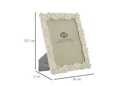 Cadre photo Feuille crème – 26 × 2 × 30,7 cm