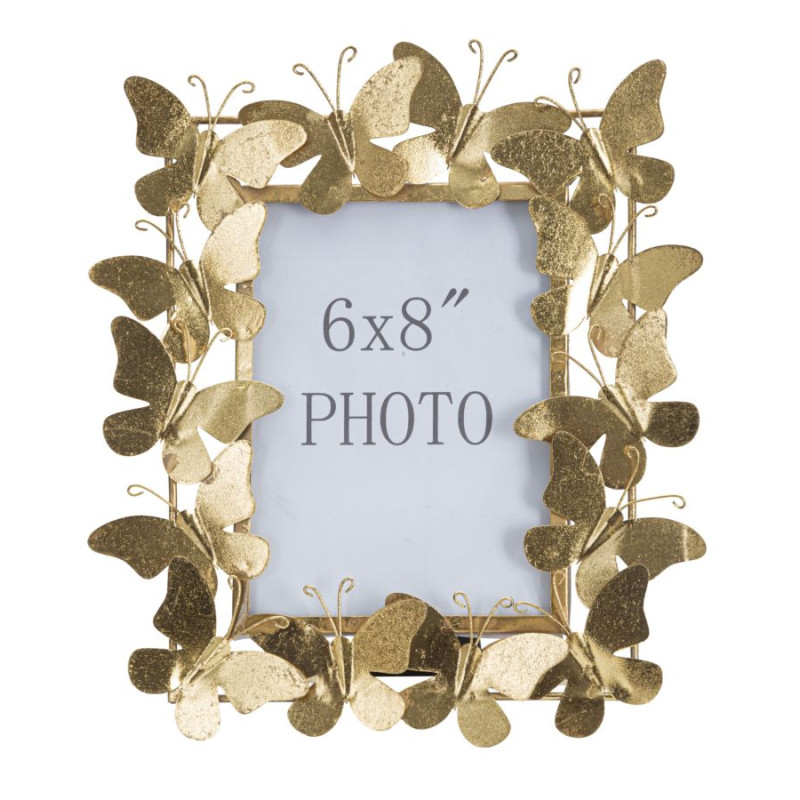 Cadre photo Papillon Glam – 28 × 11,5 × 30,5 cm (dimensions intérieures : 15 × 20 cm)