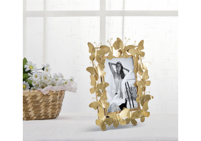Cadre photo Papillon Glam – 28 × 11,5 × 30,5 cm (dimensions intérieures : 15 × 20 cm)