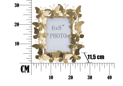 Cadre photo Papillon Glam – 28 × 11,5 × 30,5 cm (dimensions intérieures : 15 × 20 cm)