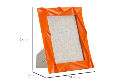 Cadre photo Orange – 20,8 × 2 × 26 cm (format intérieur : 15 × 20 cm)