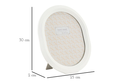 Cadre photo Ovale – 25 × 2 × 30 cm (format intérieur : 20 × 25 cm)