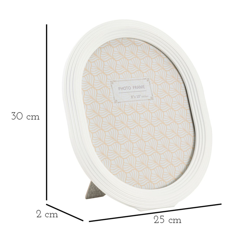 Cadre photo Ovale – 25 × 2 × 30 cm (format intérieur : 20 × 25 cm)