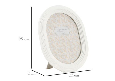 Cadre photo Ovale – 20 × 2 × 25 cm (format intérieur : 15 × 20 cm)