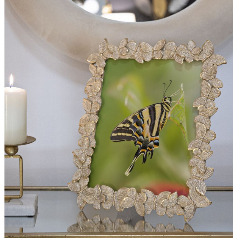 Cadre photo Farfalle gold – 27,5 × 2,6 × 32,5 cm (format intérieur : 20 × 25 cm)