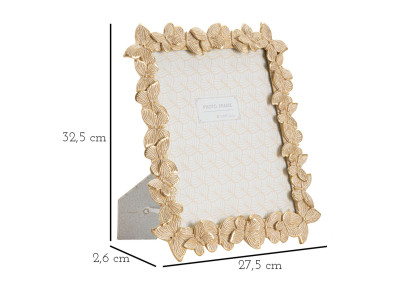 Cadre photo Farfalle gold – 27,5 × 2,6 × 32,5 cm (format intérieur : 20 × 25 cm)