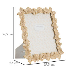Cadre photo Farfalle gold – 27,5 × 2,6 × 32,5 cm (format intérieur : 20 × 25 cm)