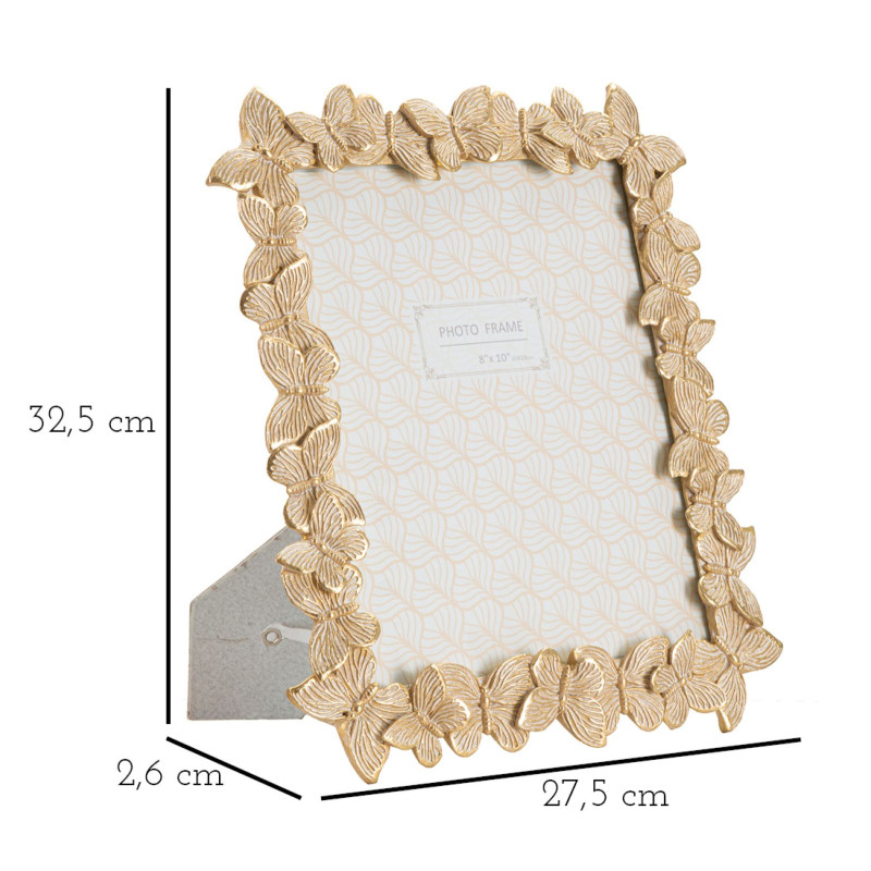 Cadre photo Farfalle gold – 27,5 × 2,6 × 32,5 cm (format intérieur : 20 × 25 cm)