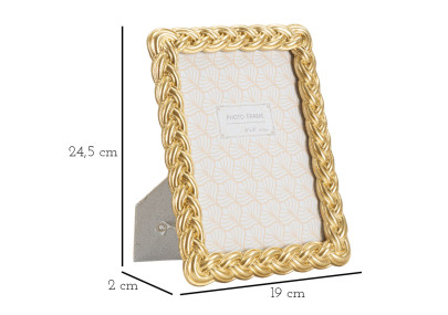Cadre photo Corde – 19 × 2 × 24,5 cm (format intérieur : 15 × 20 cm)